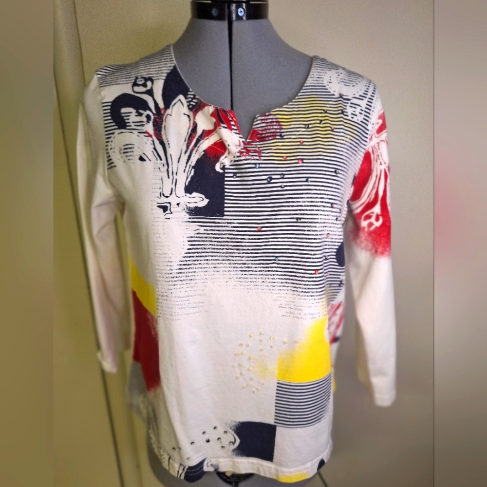 Koret Red,White,Blue Top.        Size Small
